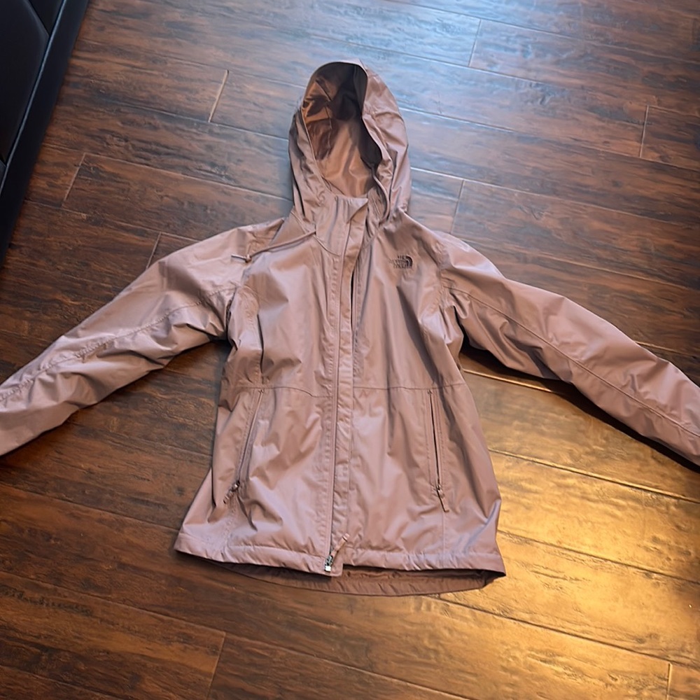 North face fleece lined waterproof jacket